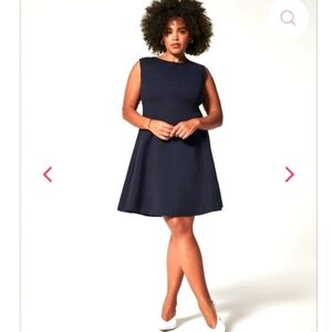 NEW LBD SPANX THE PERFECT FIT & FLARE CLASSIC BLACK DRESS SLEEVELESS SEXY WORK M